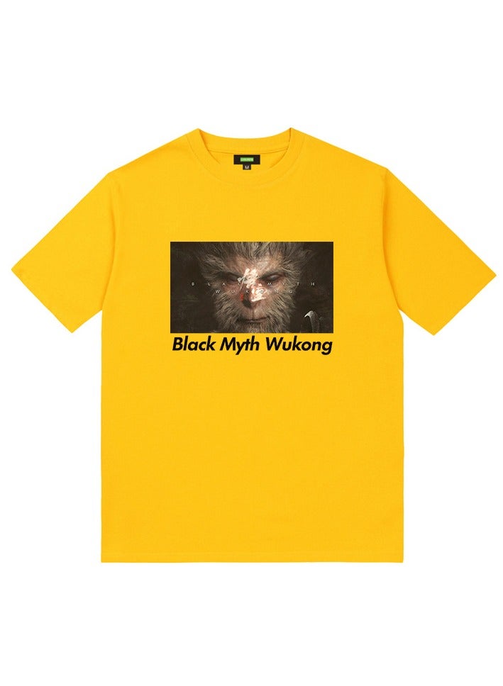 Black Mythical Printed Loose T-shirt