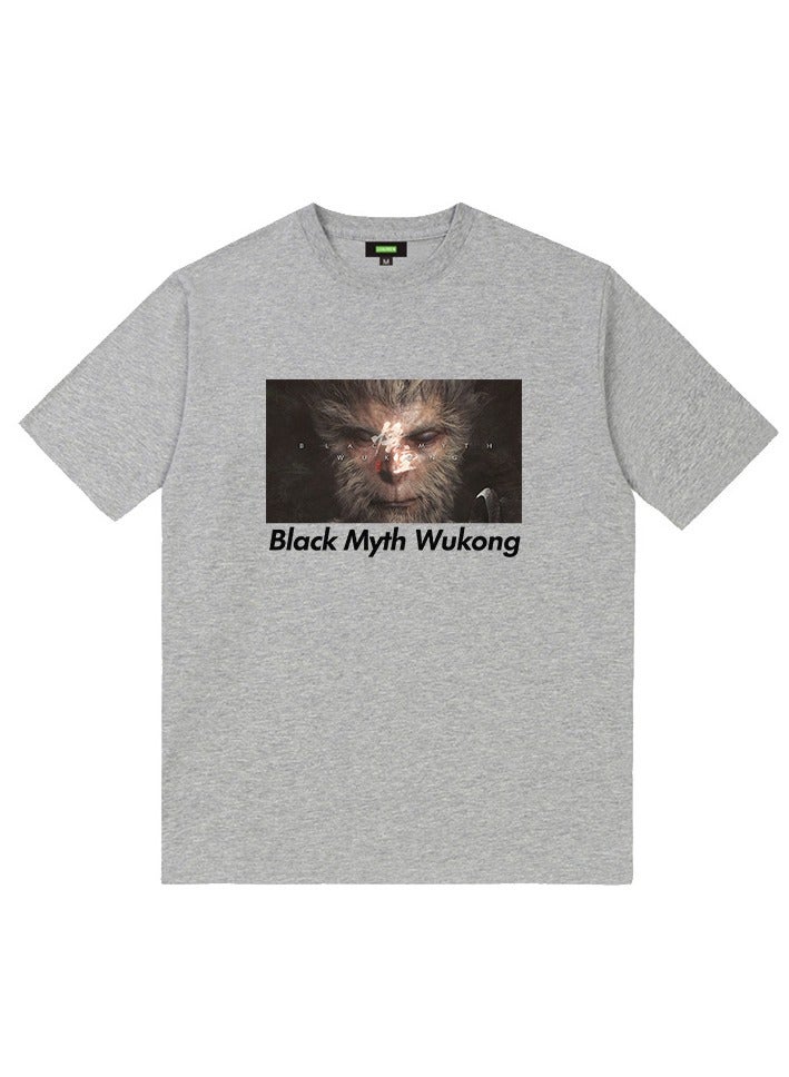 Black Mythical Printed Loose T-shirt