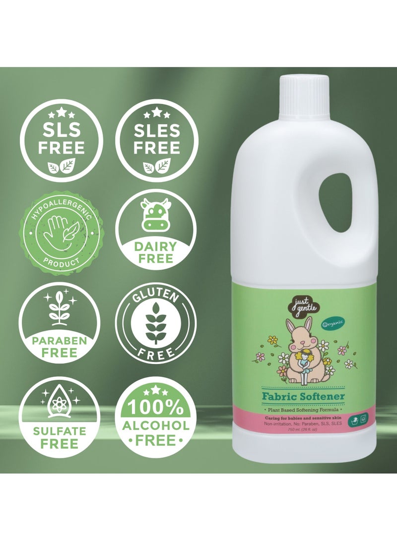 Plant-Based Natural Fabric Softener - Eco-Friendly, Hypoallergenic, Gentle on Sensitive Skin, 750ml