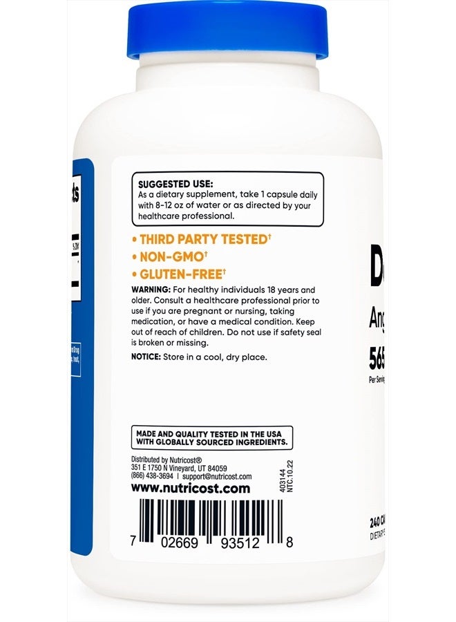 Dong Quai 565mg, 240 Capsules (Angelica Sinensis) - Vegetarian Caps, Non-GMO, Gluten Free