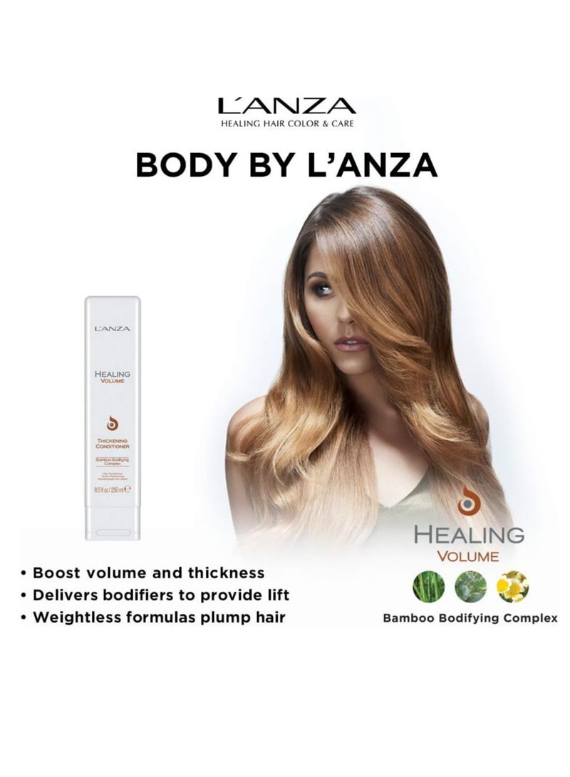 L'ANZA Healing Volume Thickening Conditioner Boosts Shine, Volume, and Thickness to Fine and Flat Hair, Rich with Bamboo Bodifying Complex and Keratin (8.5 Fl Oz)