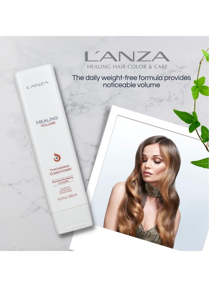 L'ANZA Healing Volume Thickening Conditioner Boosts Shine, Volume, and Thickness to Fine and Flat Hair, Rich with Bamboo Bodifying Complex and Keratin (8.5 Fl Oz)