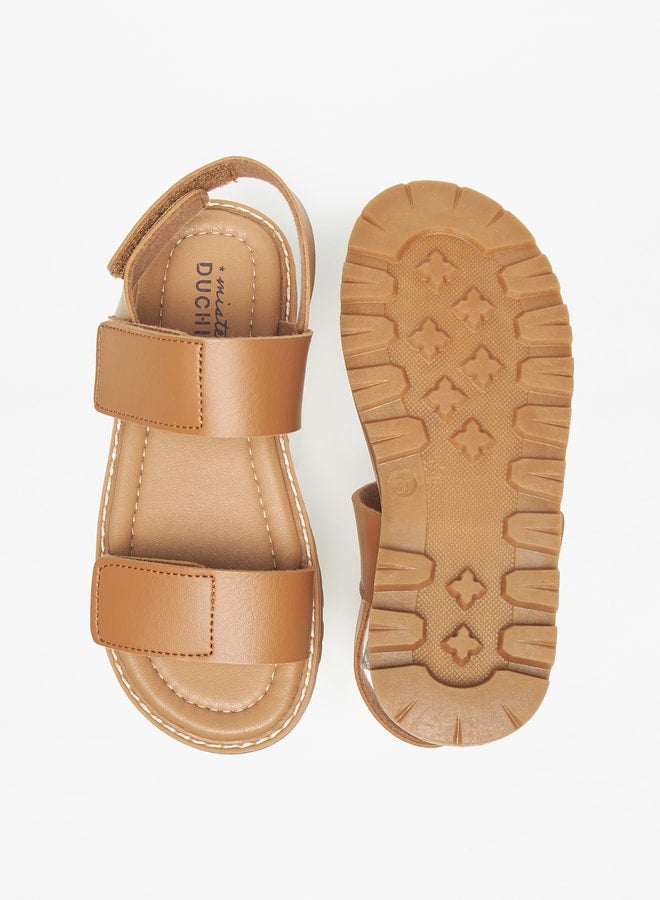 Boys Mister Solid Sandals with Hook and Loop Closure