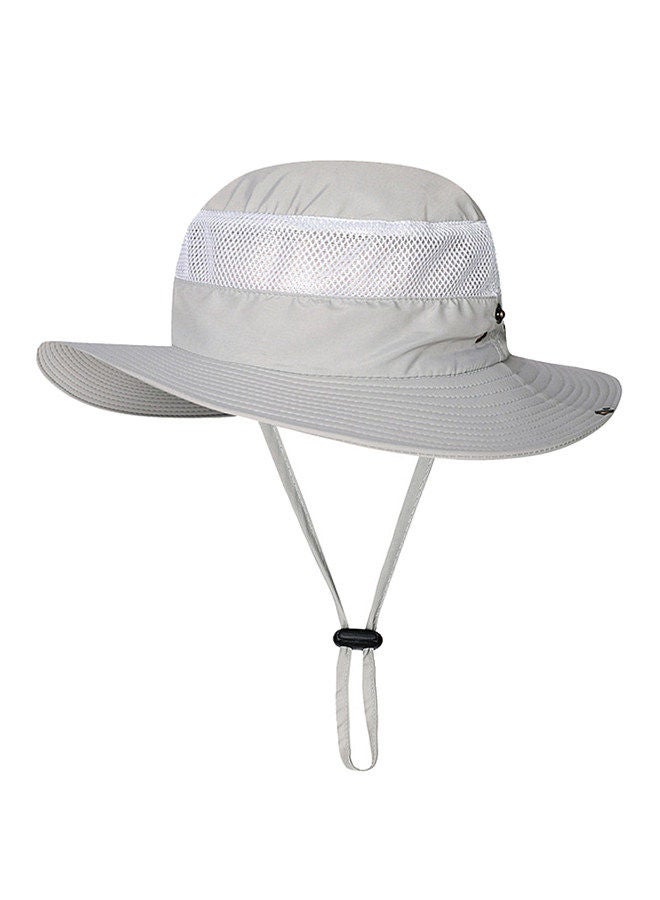 UV Protection Sun Hat Breathable Quick Dry Fishing Hat for Men Women Gray