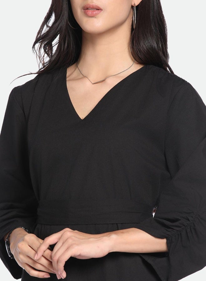 V-Neck Mini Dress