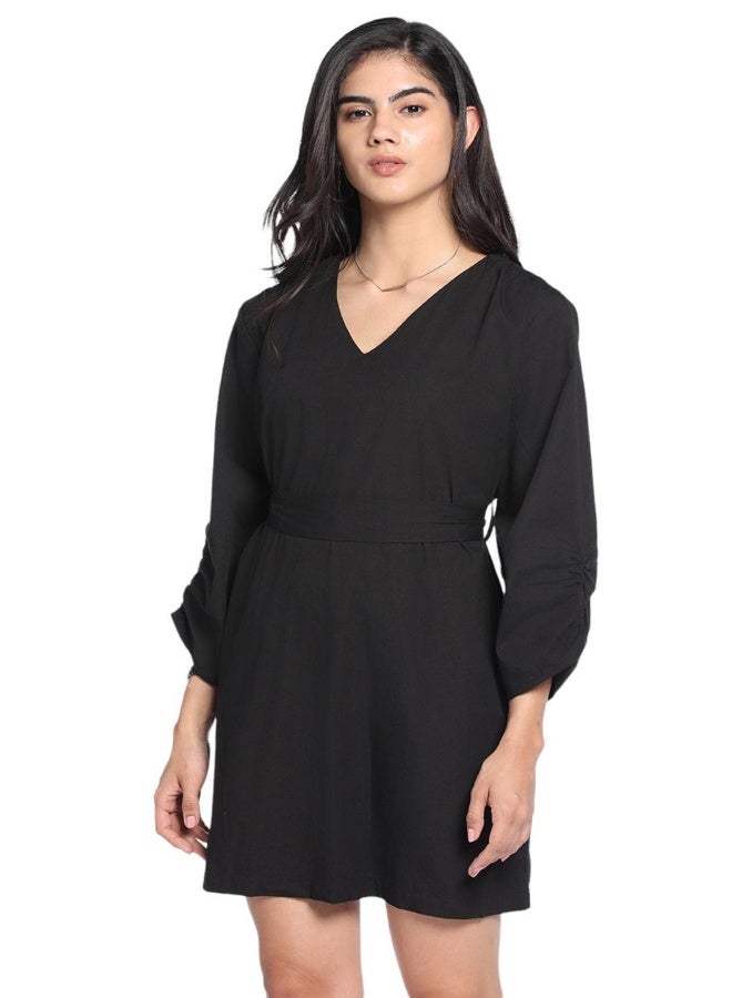 V-Neck Mini Dress