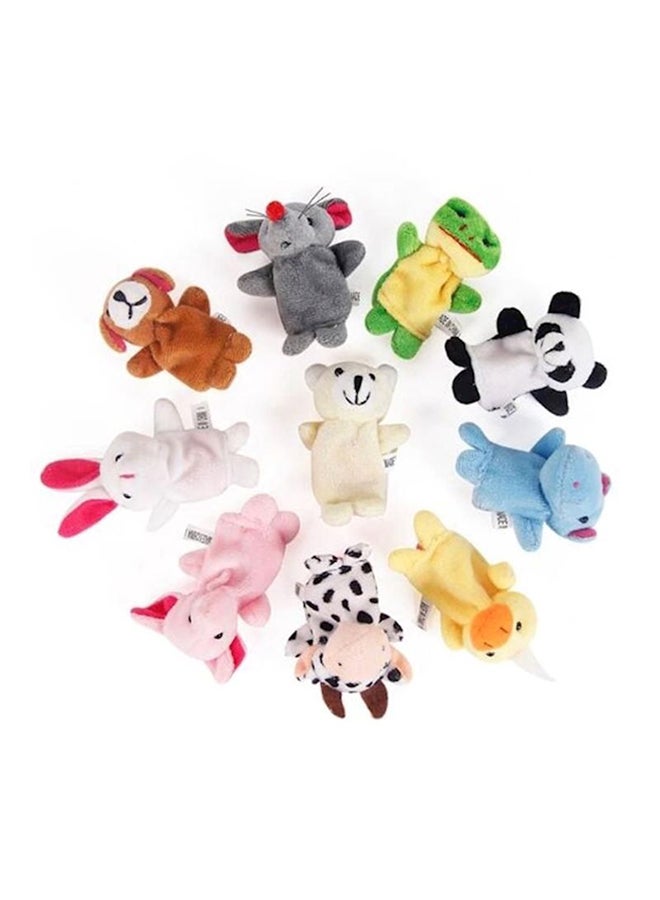 10- Piece Social And Sensory Colourful Stuffed Animal Finger Toy Set For Kids