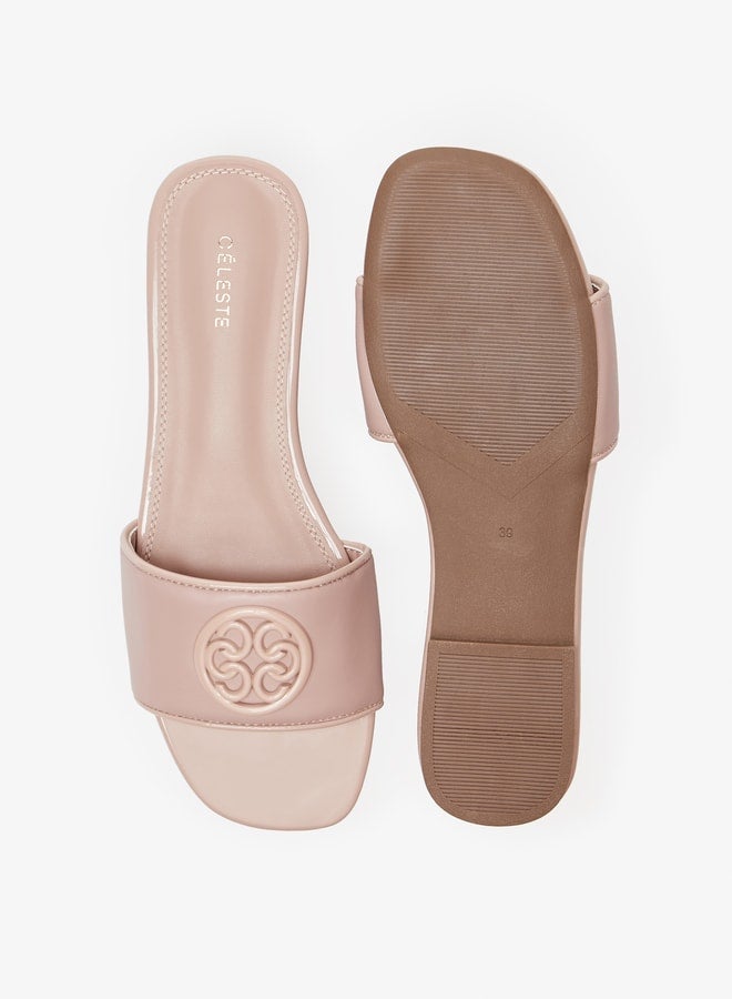 Women's Logo Embellished Slip-On Sandals