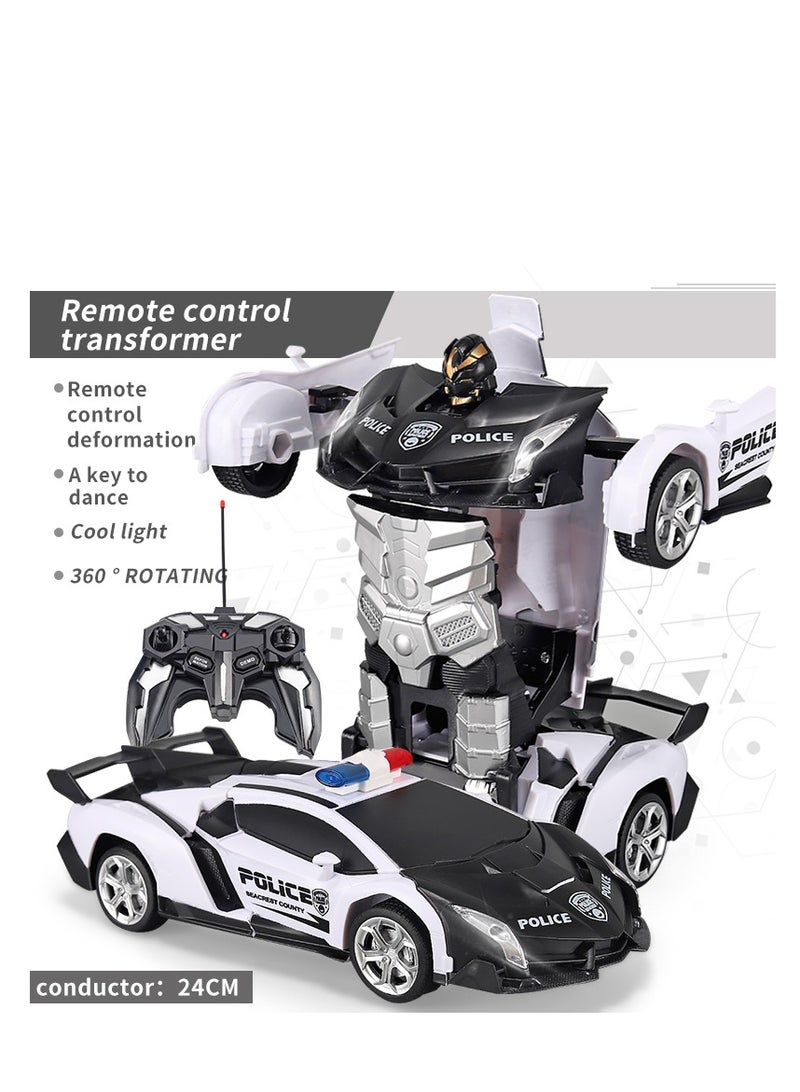 Transform Robot RC Car with 2.4g Version Remote And One Button Transforming 360 Degree Rotation