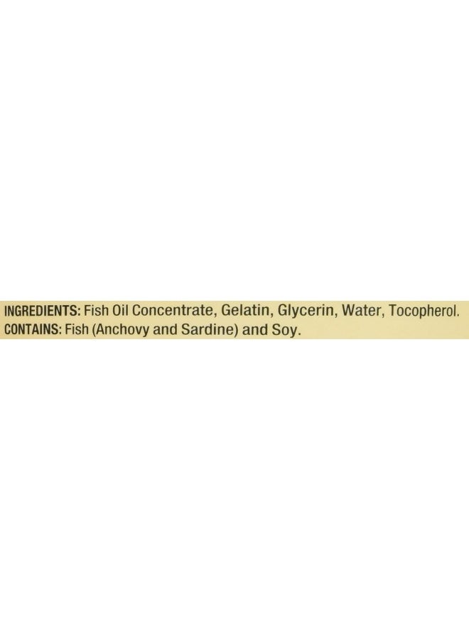 Kirkland Signature Natural Fish Oil Concentrate with Omega-3 Fatty Acids - 400 Softgels (Pack of 2)