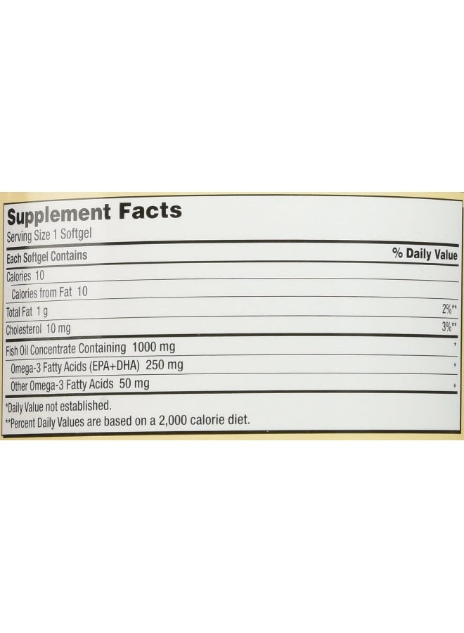 Kirkland Signature Natural Fish Oil Concentrate with Omega-3 Fatty Acids - 400 Softgels (Pack of 2)