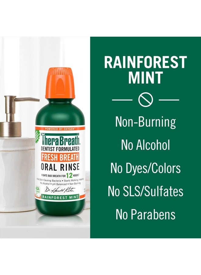 (Pack of 2) Fresh Breath Oral Rinse, Rainforest Mint, 2x16 oz