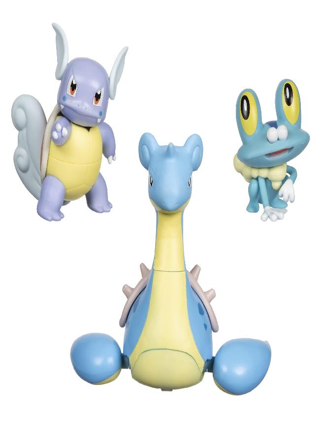 Pokemon Battle Figure, Water-Type Theme 3 Pack with 4.5-inch Froakie, 3-inch Wartortle Figure, 2-inch Froakie - Toys for Kids and Pokémon Fans - Amazon Exclusive