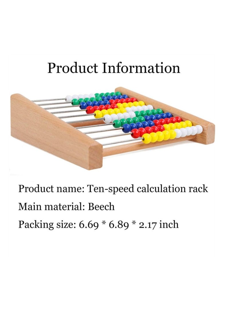 Wooden Abacus Abacus for Kids Math Preschool Number Learning Classic Wooden Toy Developmental Toy Wooden Beads 8 Extension Activities Great Gift Toddler Girls and Boys