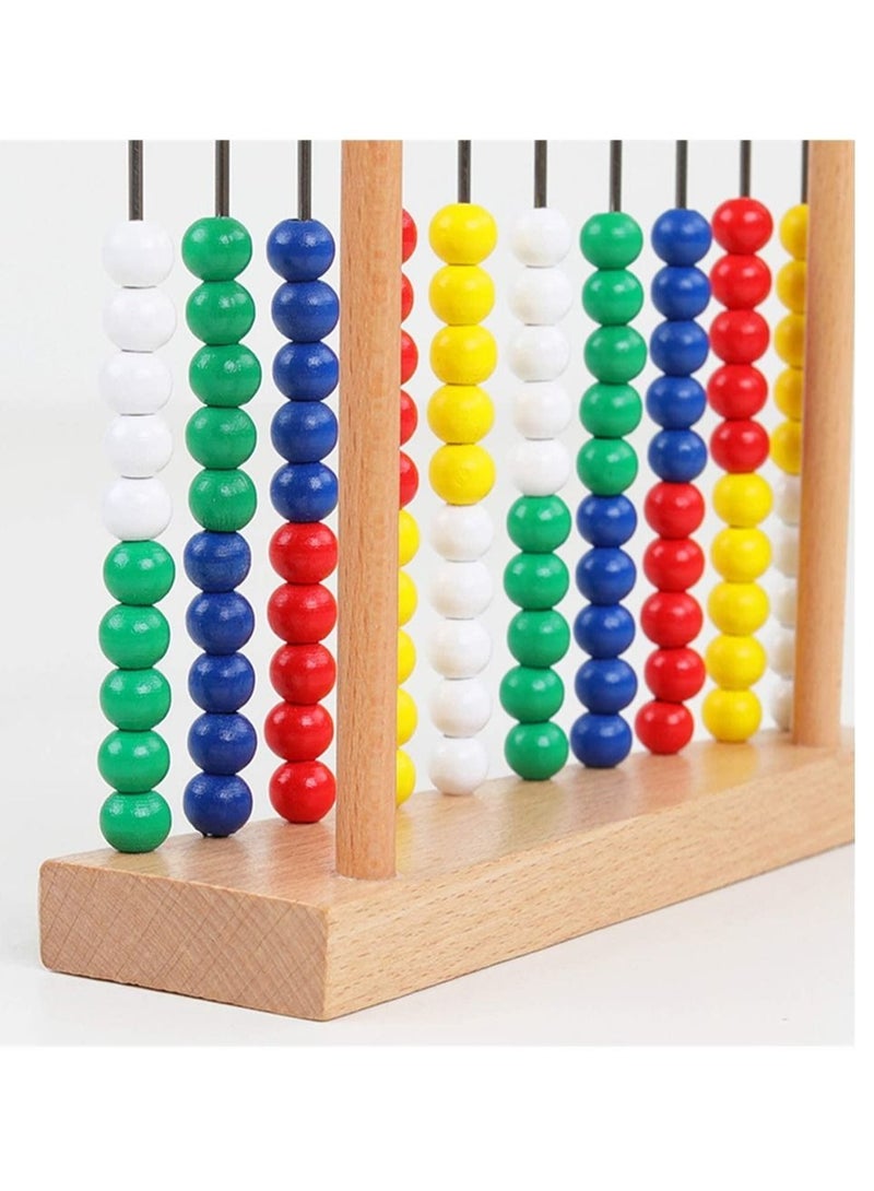 Wooden Abacus Abacus for Kids Math Preschool Number Learning Classic Wooden Toy Developmental Toy Wooden Beads 8 Extension Activities Great Gift Toddler Girls and Boys