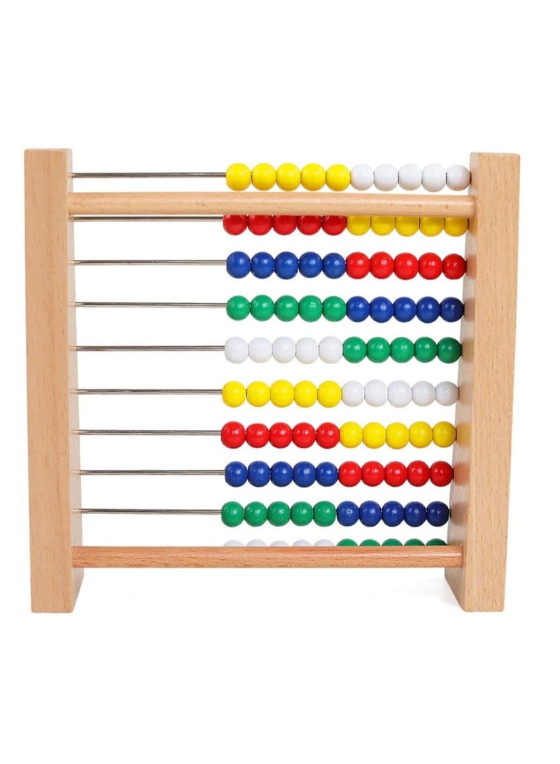 Wooden Abacus Abacus for Kids Math Preschool Number Learning Classic Wooden Toy Developmental Toy Wooden Beads 8 Extension Activities Great Gift Toddler Girls and Boys