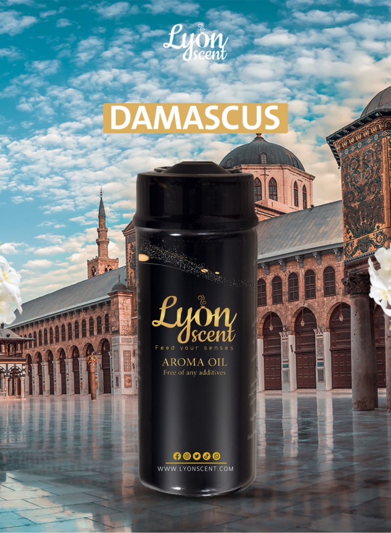 Lyon Scent Aroma Oil, 100% Pure Oil, Perfume for Air Freshener, Diffuser Aroma, Fragrance Oil, Air Freshener Oil refill, Essential Scented Oil, Luxurious Scent (DAMASCUS)