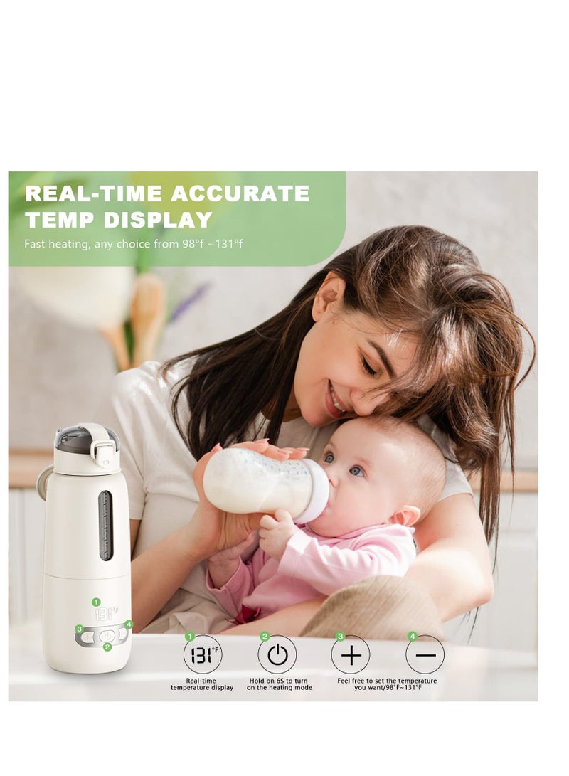 Smart Portable Baby Bottle Warmer with Precise Temperature Control for Travel and Outdoor Use