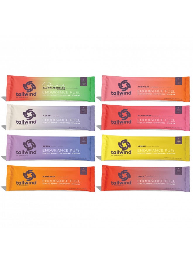 Tailwind Grab-and-Go Endurance Fuel Single Serve Assorted Flavors (Pack of 8) - Hydration Drink Mix with Electrolytes, Carbohydrates - Non-GMO, Gluten-Free, Vegan, No Soy or Dairy