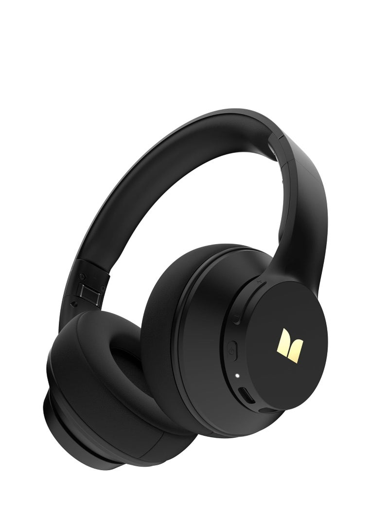 Mission 100 Bluetooth Headphones, Over Ear Headphones with Immersive Bass, Crystal Clear Call, 40H Playtime, Bluetooth 5.4, Comfortable Fit Wireless Headset for Travel Work
