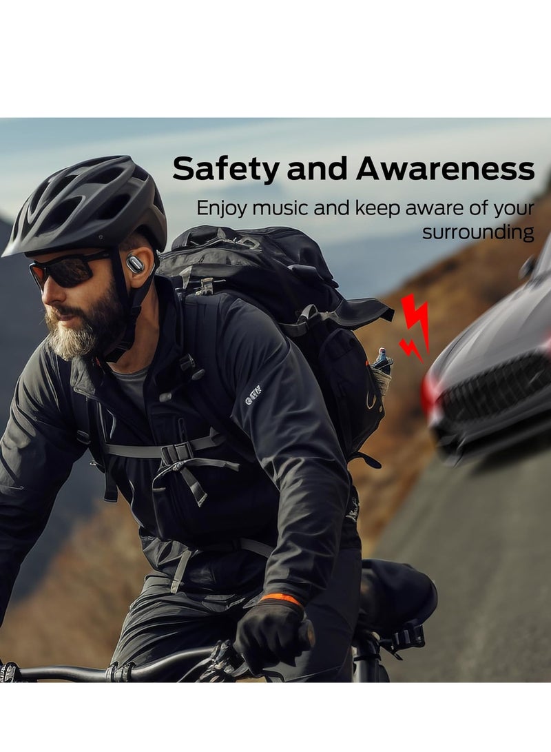 Open Free AC100 Open Ear Headphones, Bluetooth 5.3 Wireless Headphones with Earhooks, Immersive Stereo Sound by Dual Large Driver, Clear Talk, 30H Playtime,Waterproof Sport Earbuds for Running