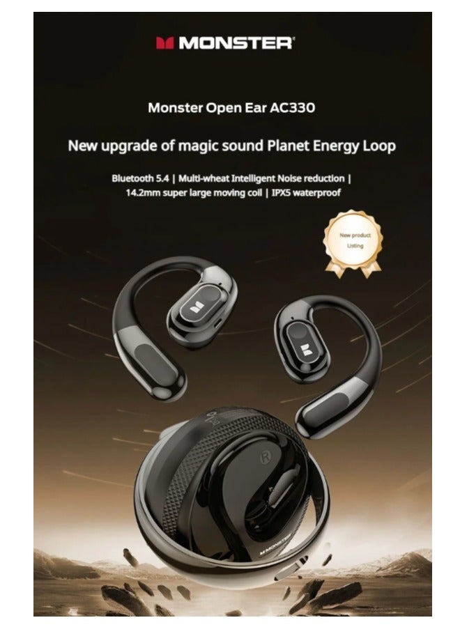 Open Ear AC330 Open Ear Earphone Bluetooth 5.4 Wireless Earphone IPX5 Waterproof Sport Earphone With Mic Earbuds