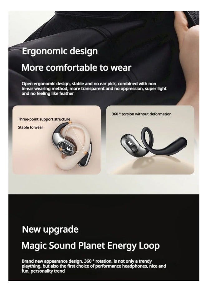 Open Ear AC330 Open Ear Earphone Bluetooth 5.4 Wireless Earphone IPX5 Waterproof Sport Earphone With Mic Earbuds