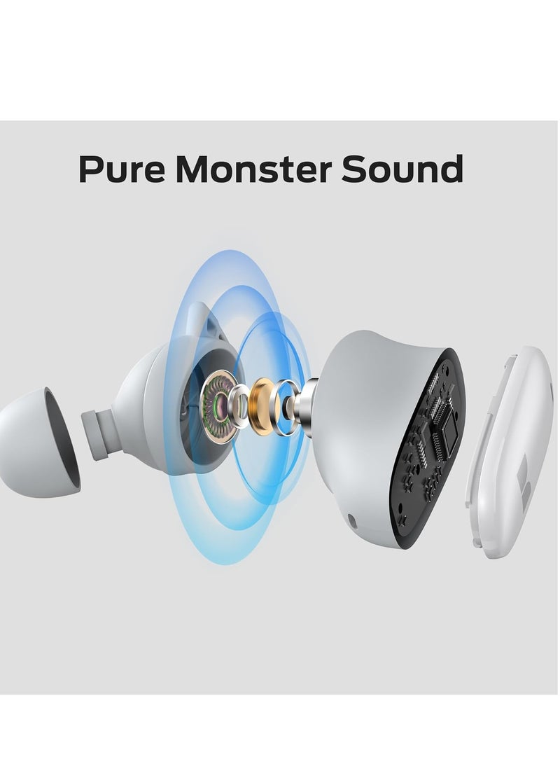 N-Lite 206 Wireless Earbuds Bluetooth 5.4 in Ear Headphones, Bluetooth Ear Buds Built-in Microphone, Touch Control, Comfortable Fit, USB-C Fast Charging, IPX6 Waterproof, 25H Playtime