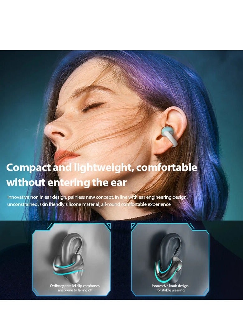 AC600 Air Conduction Headset Wireless bluetooth Earphone Rotary Planet Ring Design HiFi Panoramic Stereo AI Call Noise Cancelling 21H Playback Open-ear Earclips Headphones