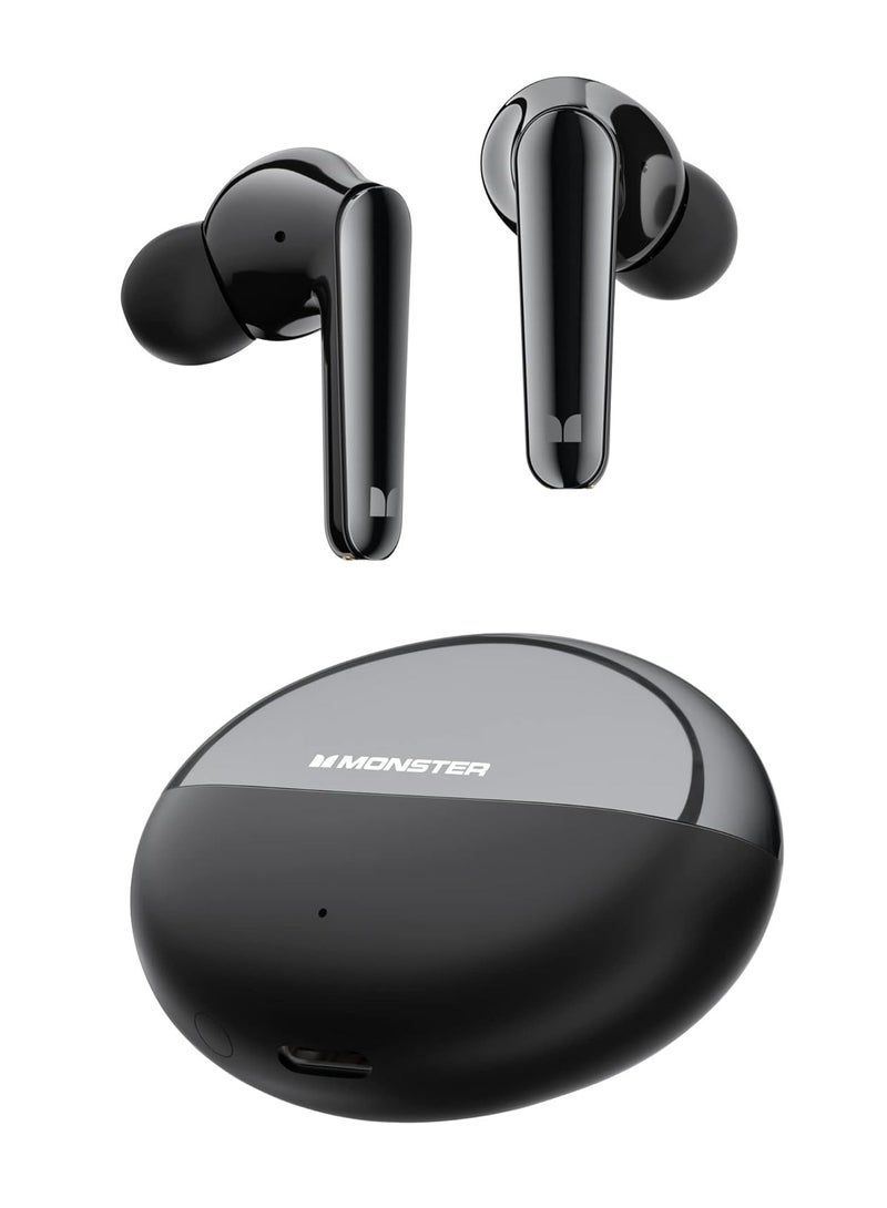N-Lite 203 AirLinks Wireless Earbuds, Bluetooth 5.3 Headphones with HiFi Stereo, Crystal Clear Call, 30H Playback, Type-C Charging, Touch Control, IPX6 Waterproof in-Ear Earbuds Earphones