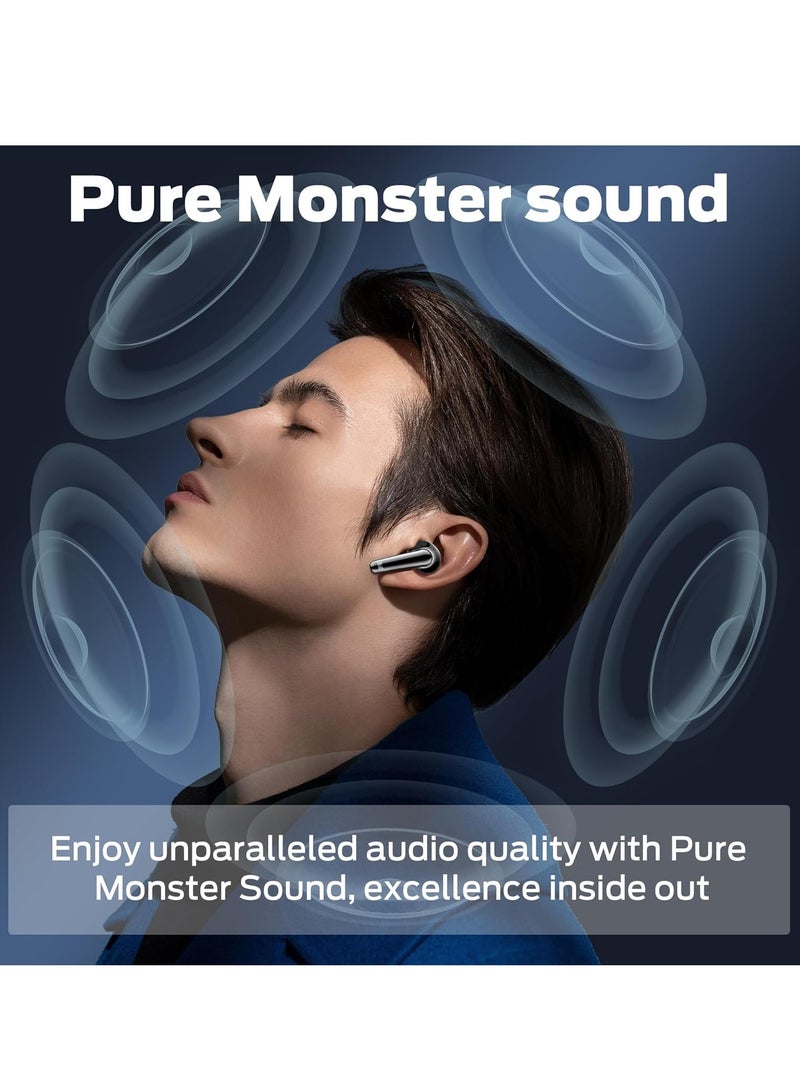 N-Lite 203 AirLinks Wireless Earbuds, Bluetooth 5.3 Headphones with HiFi Stereo, Crystal Clear Call, 30H Playback, Type-C Charging, Touch Control, IPX6 Waterproof in-Ear Earbuds Earphones