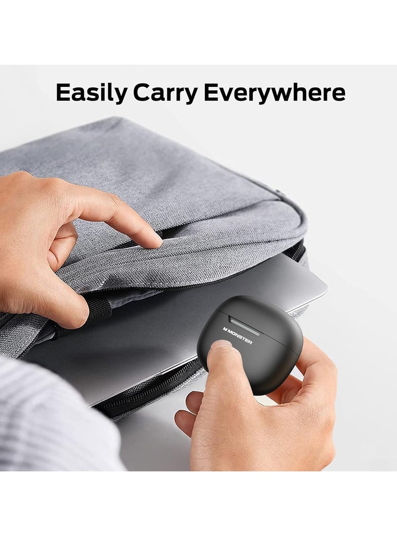 N-Lite 208 Wireless Earbuds Bluetooth 5.4 Built-in Mic, Bluetooth Earbuds Touch Control, Headphones Bluetooth Wireless with 30H Playtime, Type-C Fast Charging, Clear Call for Running, Workout