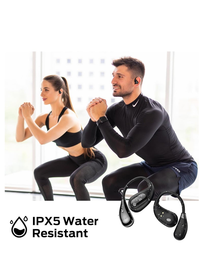 Open Ear AC210 Headphones, Bluetooth 5.4 Earphones Stereo Sound, Wireless Headphones 30 Hours Playback, Type-C Charging, HD Clear Calls, Touch Control, IPX5 Waterproof Open Ear Earbuds
