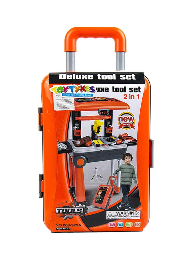 2-In-1 Exceptional Quality Deluxe Trolley Playset For Kids, Orange/Grey/Black 15.40x9.60x5.30inch