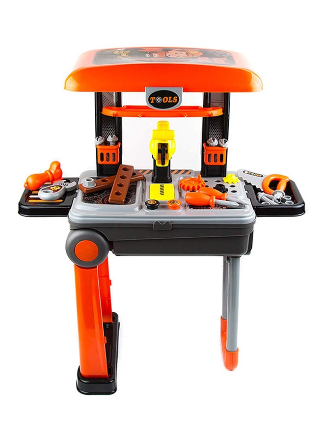 2-In-1 Exceptional Quality Deluxe Trolley Playset For Kids, Orange/Grey/Black 15.40x9.60x5.30inch