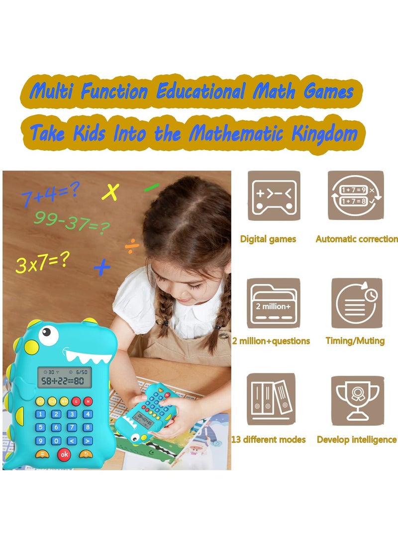 Dinosaur Math Toy, Kids Educational Toys with Music for 5-8 Year Old, Children Calculator Toy for Birthday Gift Holiday Gift