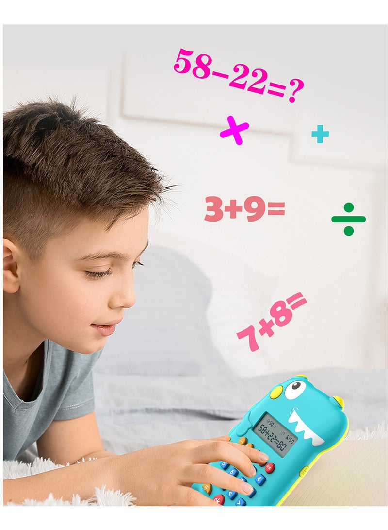 Dinosaur Math Toy, Kids Educational Toys with Music for 5-8 Year Old, Children Calculator Toy for Birthday Gift Holiday Gift