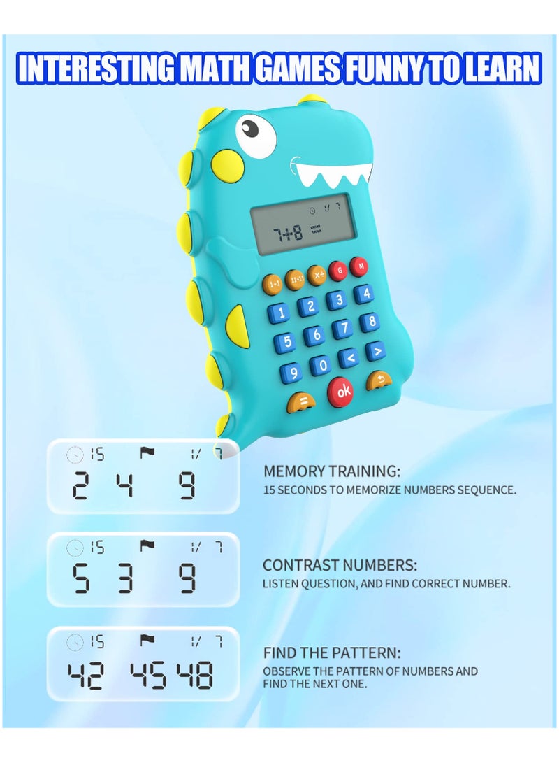 Dinosaur Math Toy, Kids Educational Toys with Music for 5-8 Year Old, Children Calculator Toy for Birthday Gift Holiday Gift