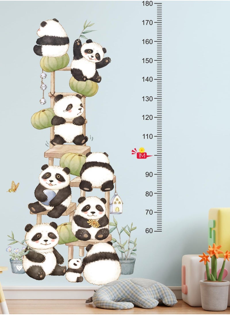 Kids Height Measurement Growth Chart Wall Stickers, Animals Cat Zebra Rhino Height Measure Ruler Decor for Children's Baby Boy Girl Kid Nursery Bedroom Playroom Wall Decor Toddler Wall Art Gift