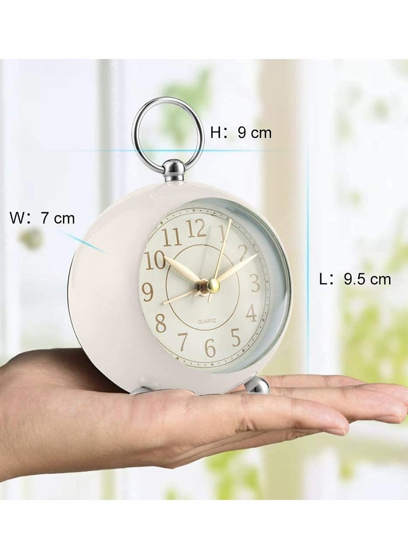 Silent Bedside Clocks Non-Ticking with Light Large Display