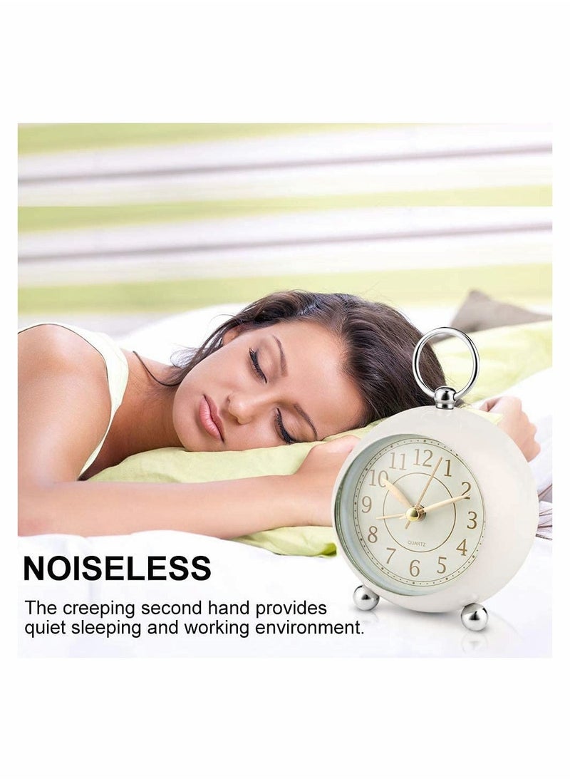 Silent Bedside Clocks Non-Ticking with Light Large Display