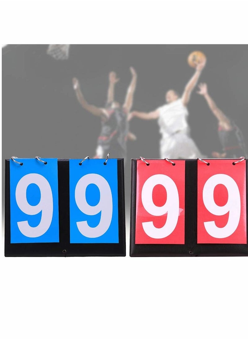 2 Digit Scoreboard for Football Game, Flip Number Sports Score Counter for Table Tennis and Basketball