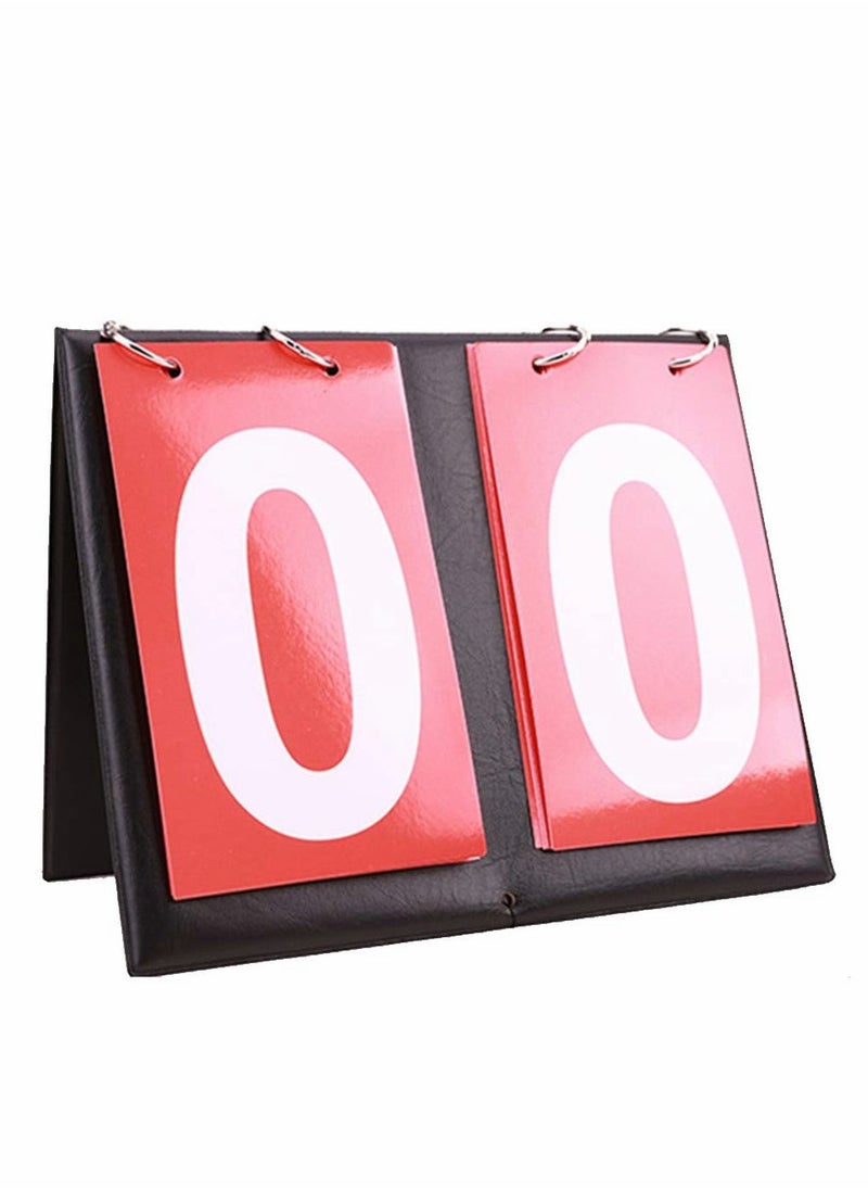 2 Digit Scoreboard for Football Game, Flip Number Sports Score Counter for Table Tennis and Basketball