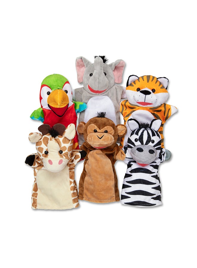 Safari Buddies Hand Puppet Set, Set of 6, Age 2+