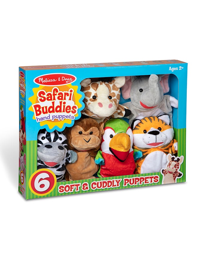 Safari Buddies Hand Puppet Set, Set of 6, Age 2+