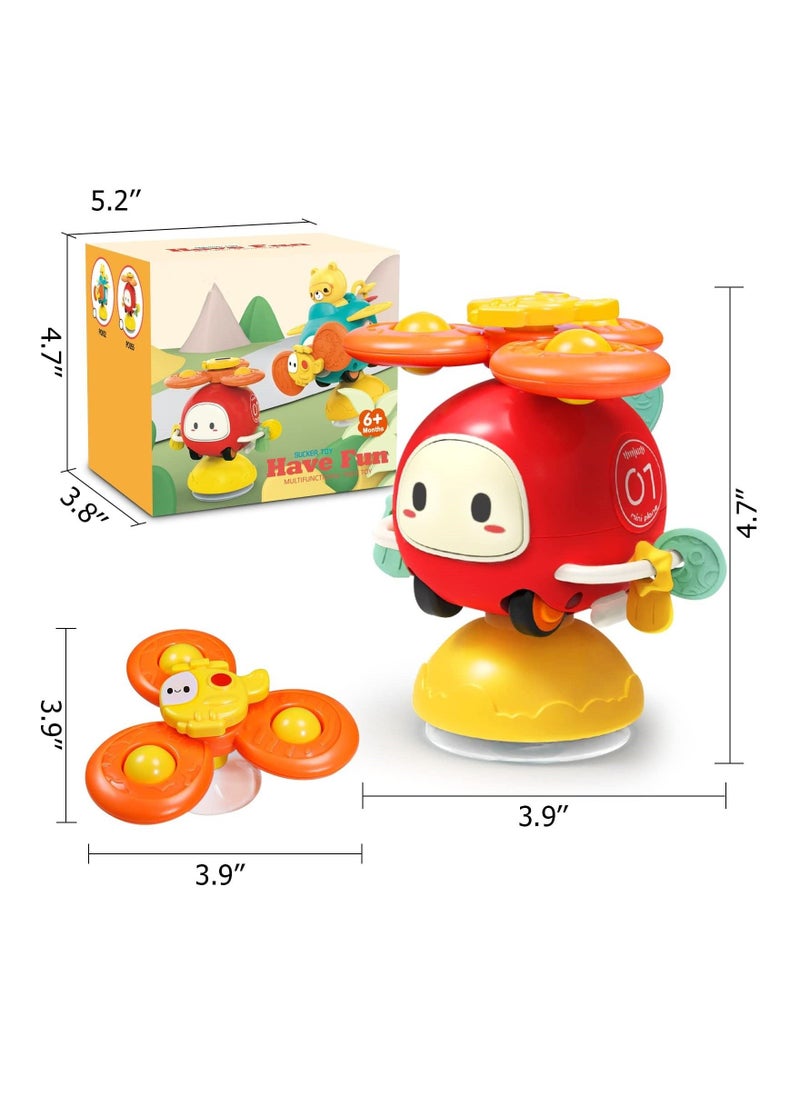 Suction Cup Spinner Toy for 12-18 Months Old, High Chair Car/Spinner Toys with Suction Cups, Montessori Toys ducational Toys for Toddlers 1-3 Best One Year Old Boy Birthday Gift