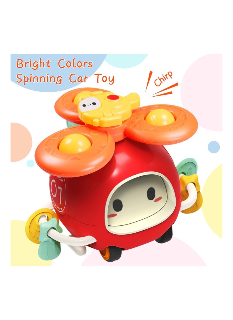Suction Cup Spinner Toy for 12-18 Months Old, High Chair Car/Spinner Toys with Suction Cups, Montessori Toys ducational Toys for Toddlers 1-3 Best One Year Old Boy Birthday Gift