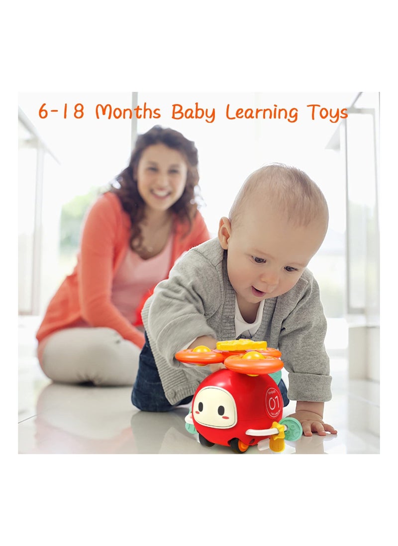 Suction Cup Spinner Toy for 12-18 Months Old, High Chair Car/Spinner Toys with Suction Cups, Montessori Toys ducational Toys for Toddlers 1-3 Best One Year Old Boy Birthday Gift
