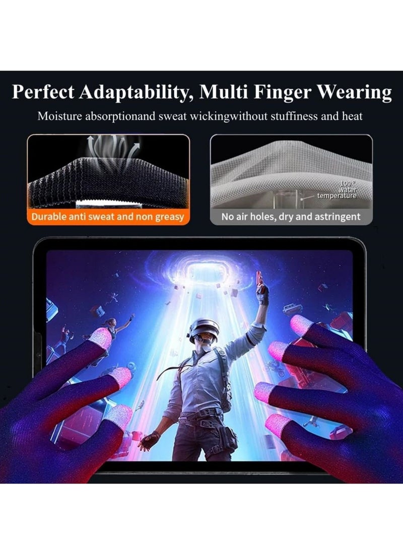 Touchscreen Gloves for Sweaty Hands, High-Sensitive Anti-Sweat Breathable Seamless Gaming Gloves for Tablet iPadMobile Phone PUBG Game Controller