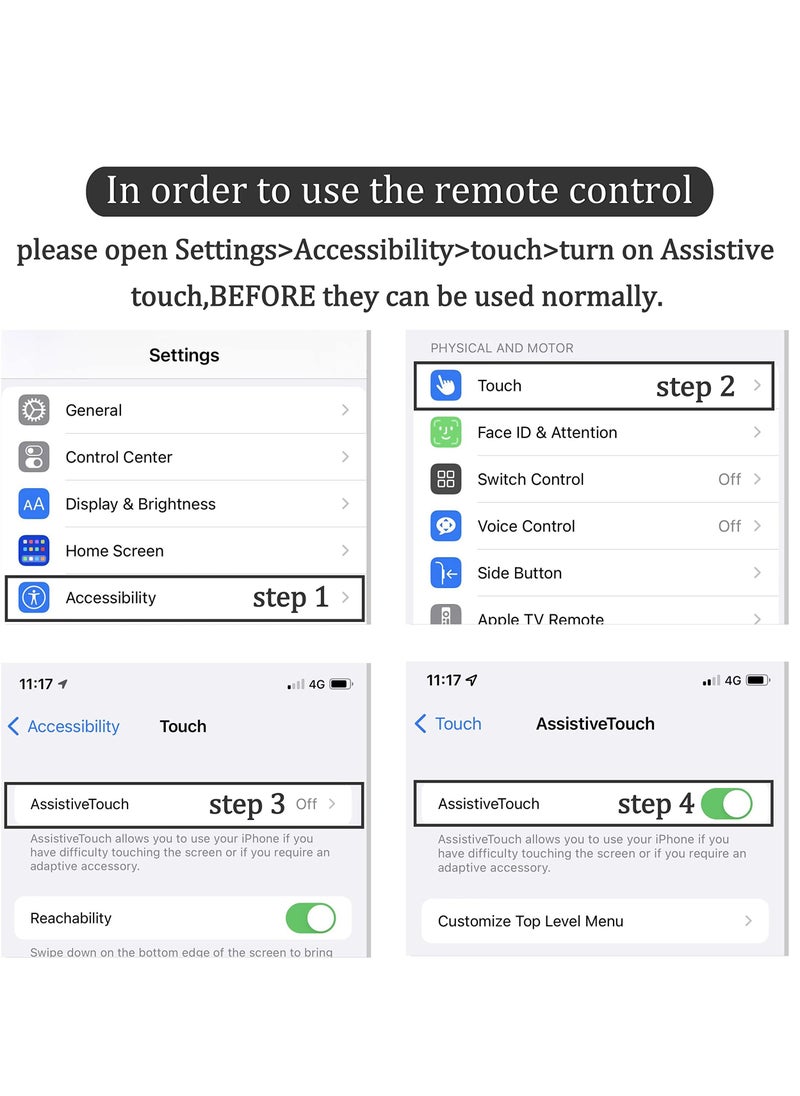 Remote Control for TikTok, Kindle App Page Turner, Bluetooth Camera Video Recording, Tik Tok Scrolling Ring for Sending on iPhone, iPad, iOS, Android Camera Remote Shutter Selfie Button, Black.